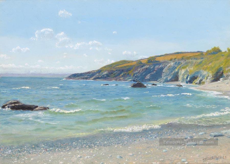 Paysage de Perran Point Cornwall Arthur Hughes Peintures à l'huile